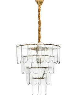 Lampadario CARAVELI Vetro Ottone