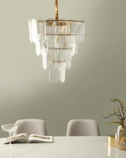 Lampadario CARAVELI Vetro Ottone