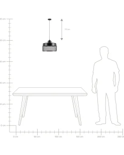 Lampadario CARDENER Metallo Nero