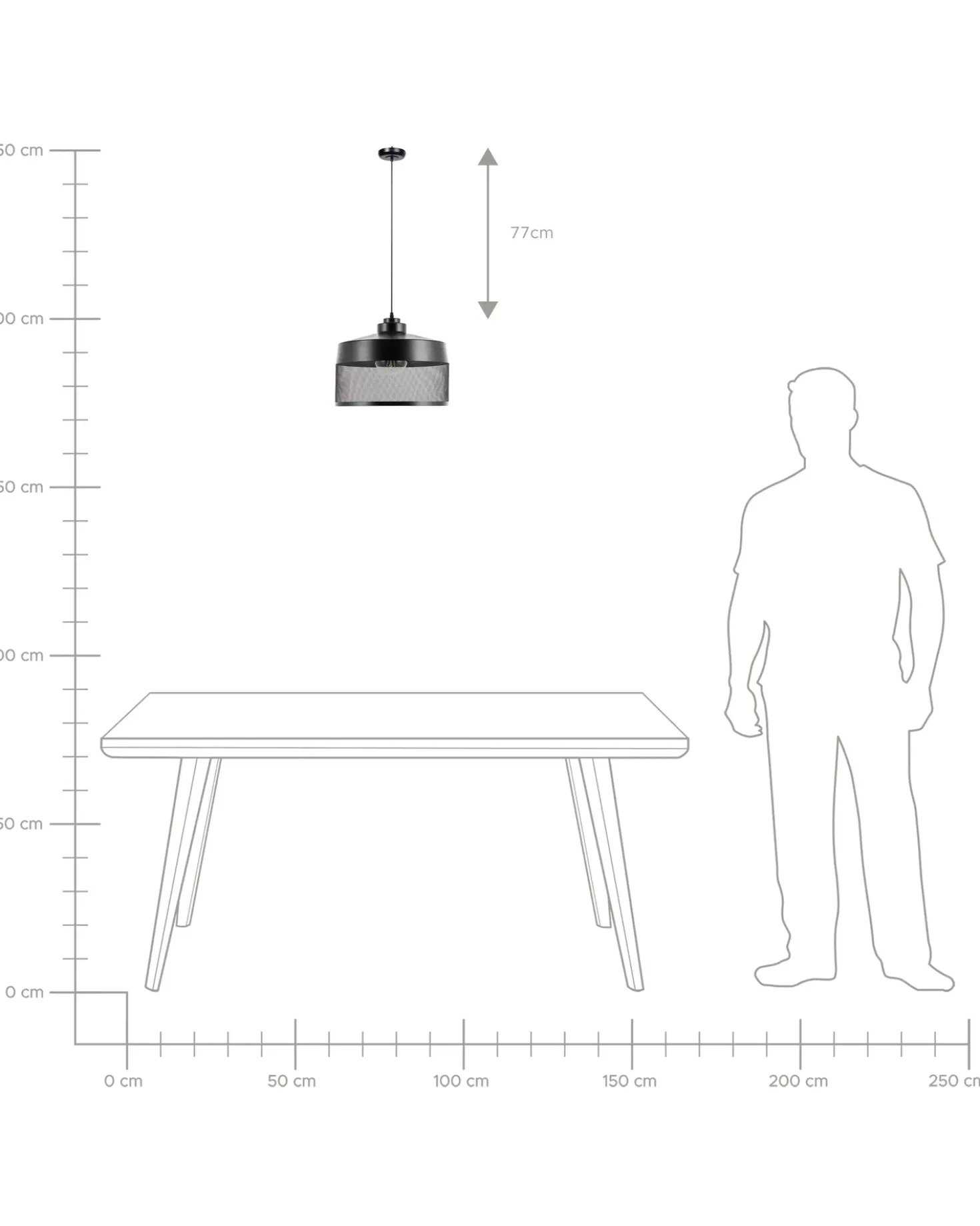 Lampadario CARDENER Metallo Nero