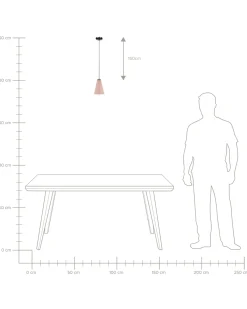Lampadario CARES Metallo Rosa