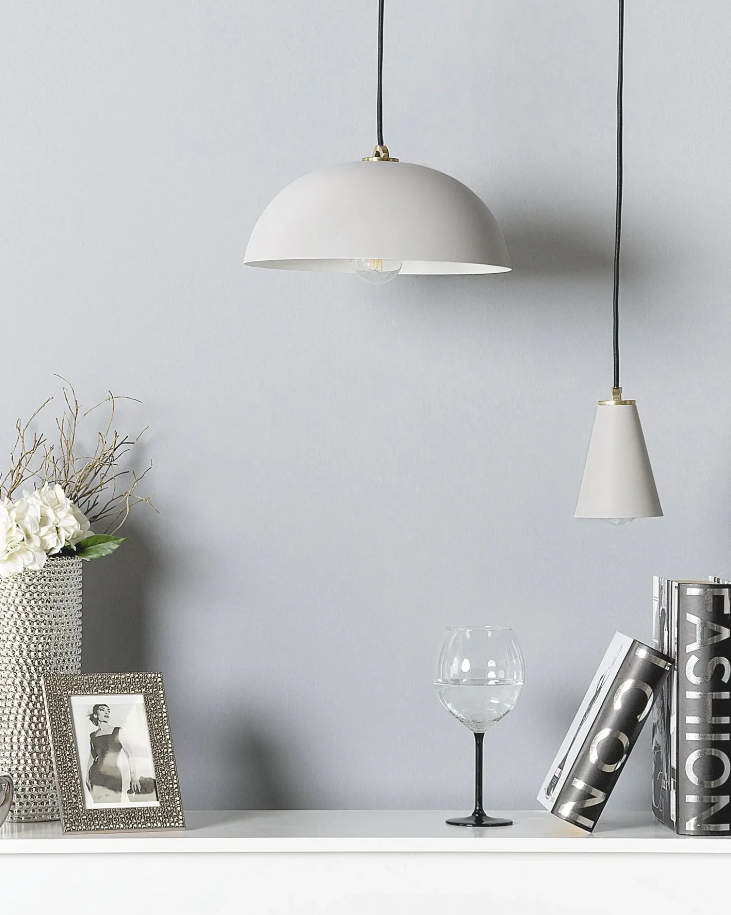 Lampadario CARES Metallo Grigio chiaro