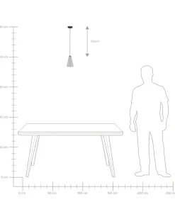 Lampadario CARES Metallo Grigio chiaro