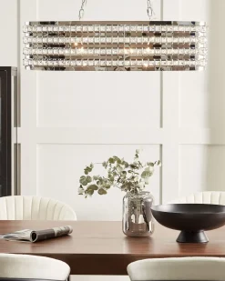 Lampadario CAVONE Cristallo Argento