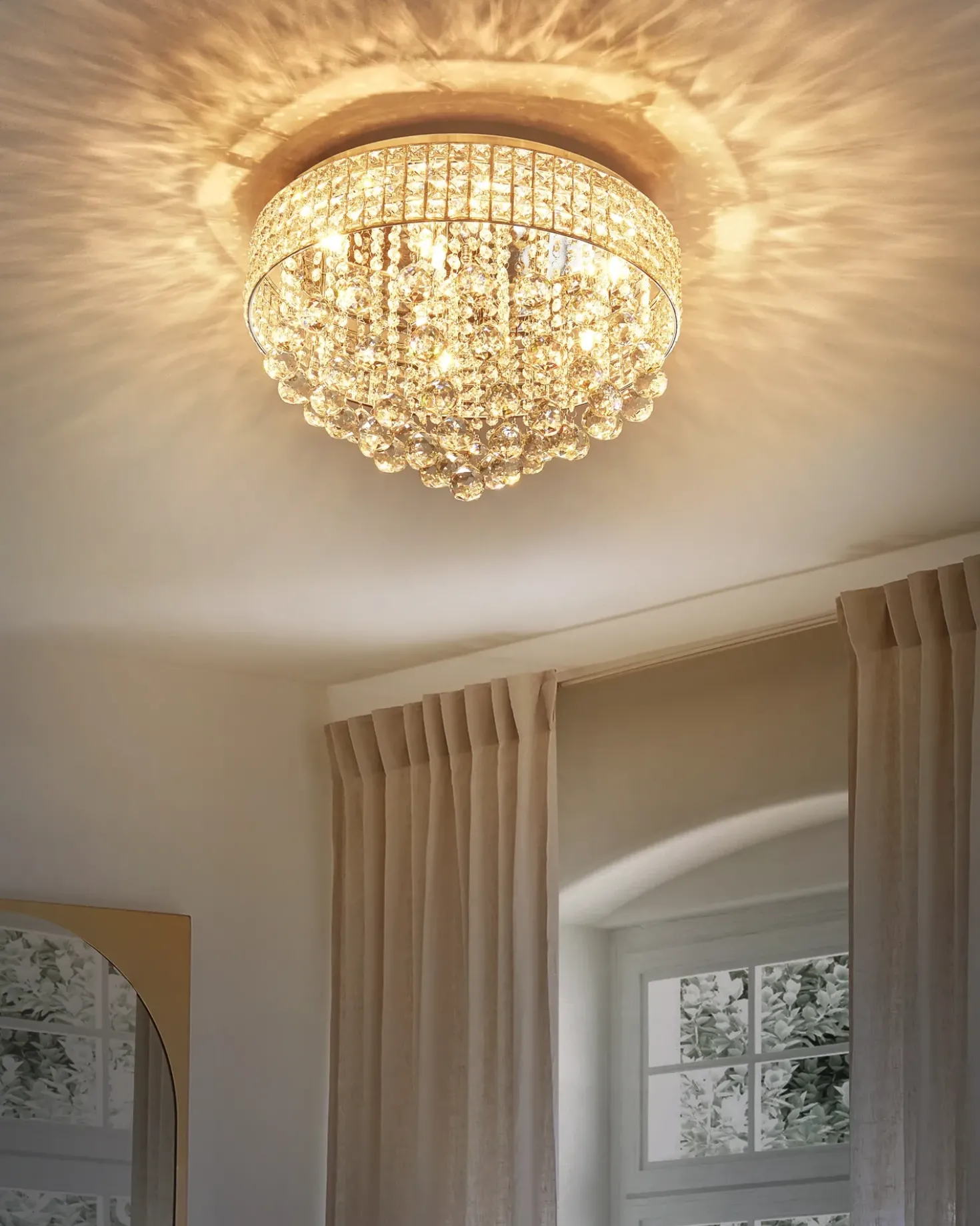 Lampadario CEDEIRA Cristallo Argento