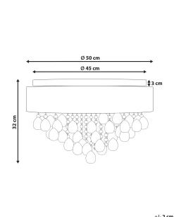 Lampadario CEDEIRA Cristallo Argento