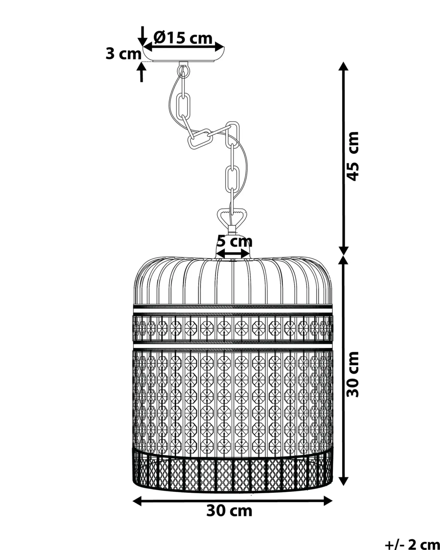 Lampadario CELON Metallo Nero