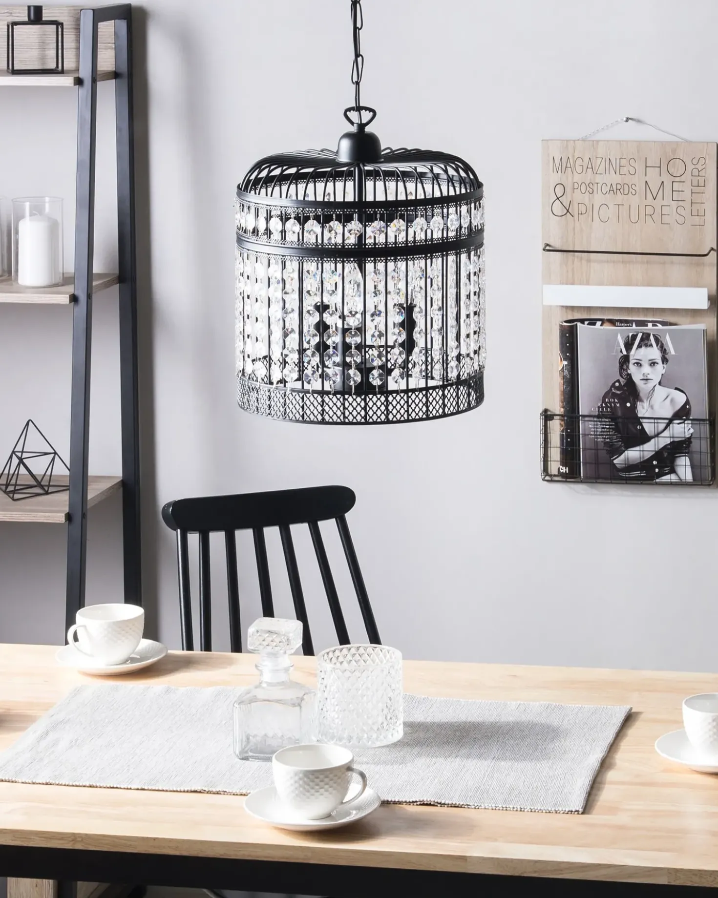 Lampadario CELON Metallo Nero