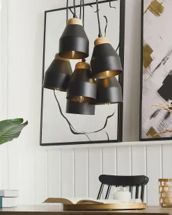 Lampadario CESTOS Metallo Nero