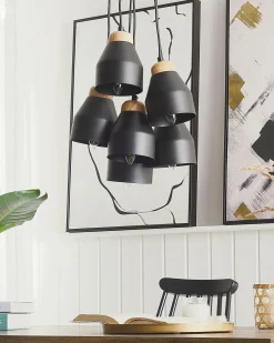 Lampadario CESTOS Metallo Nero