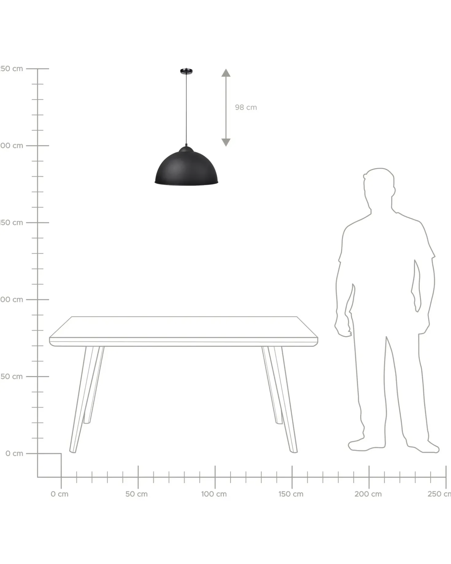 Lampadario CETINA Metallo Nero