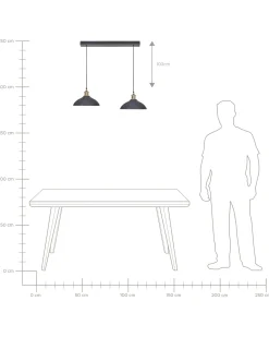 Lampadario CHEYYAR Legno di mango Nero