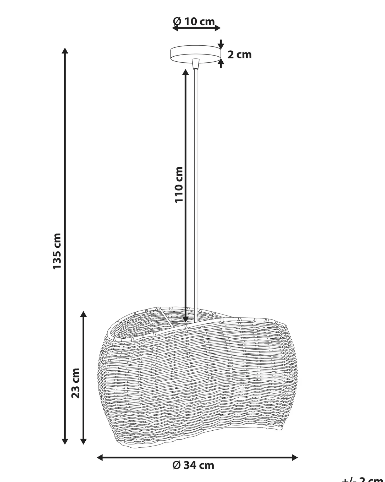 Lampadario COAMO Rattan Naturale