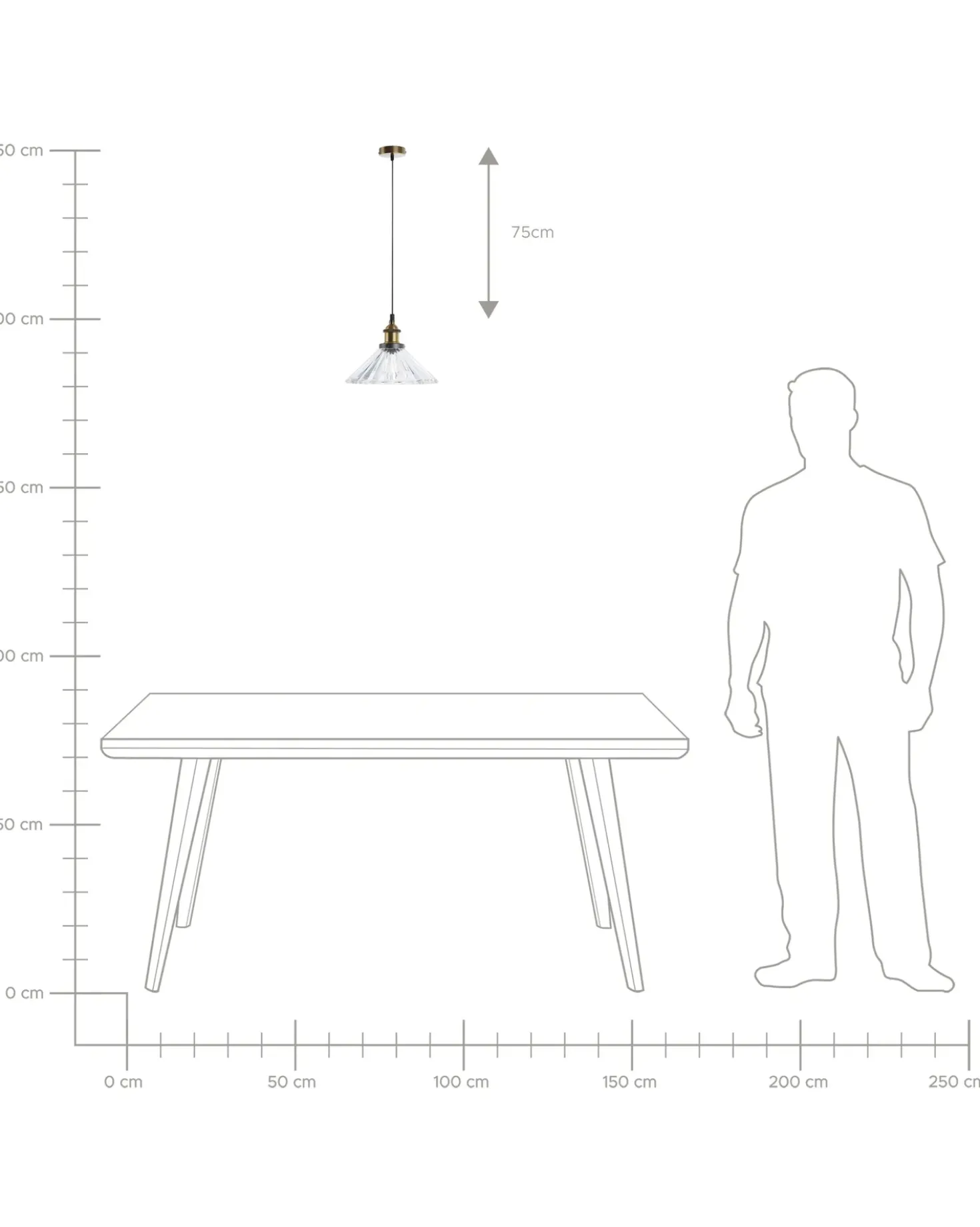 Lampadario COLORADO Vetro Trasparente