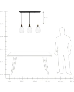 Lampadario COOSA Vetro Trasparente