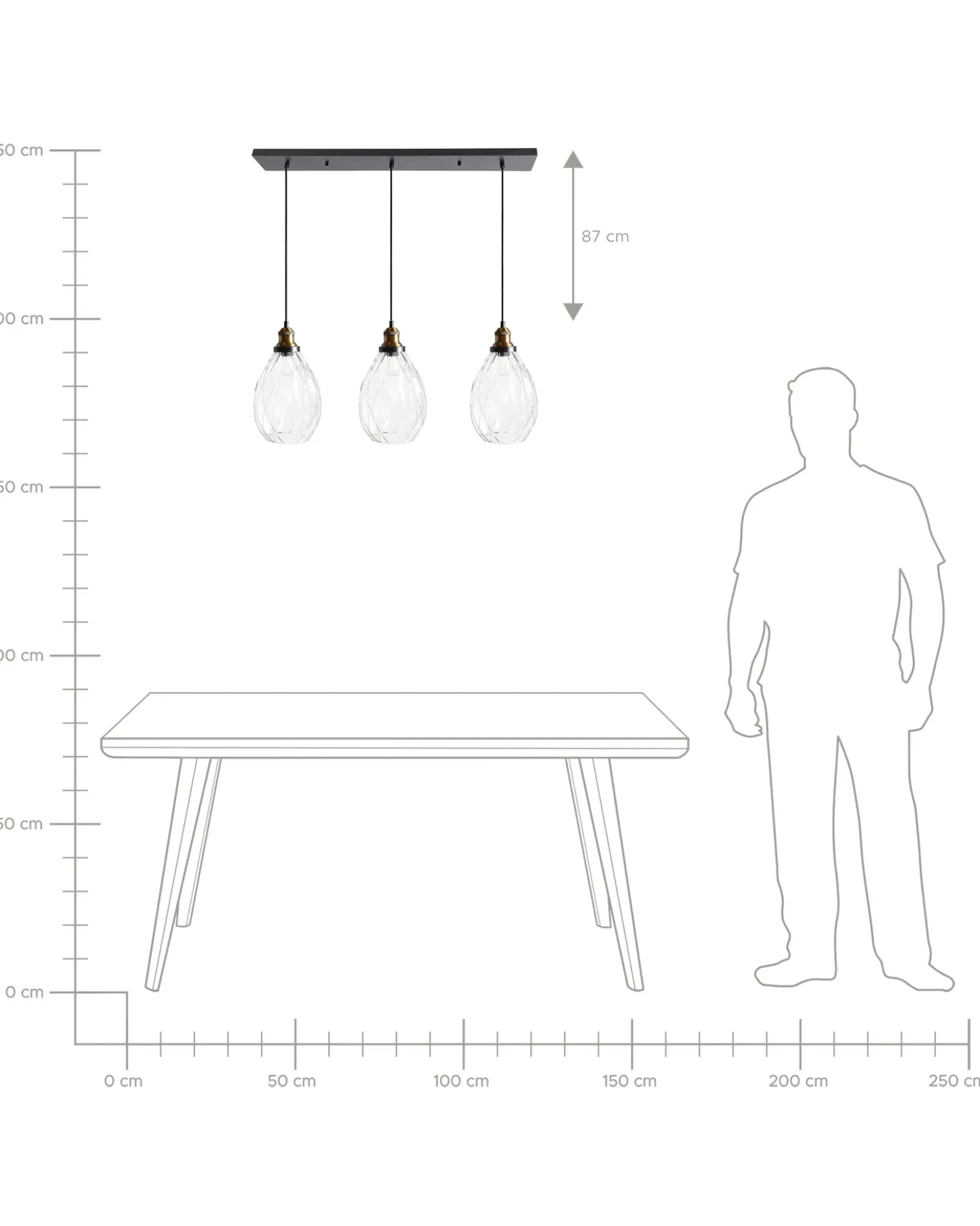 Lampadario COOSA Vetro Trasparente