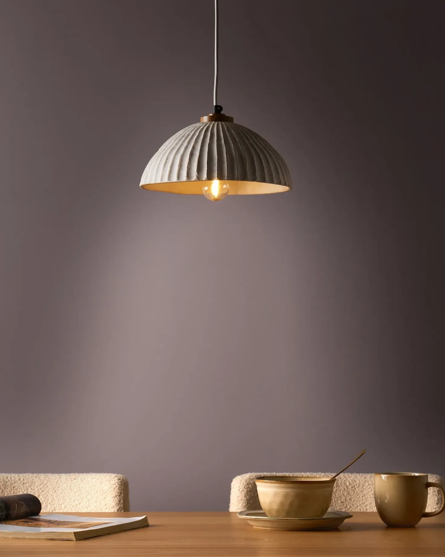 Lampadario COTTICA Cartapesta Bianco