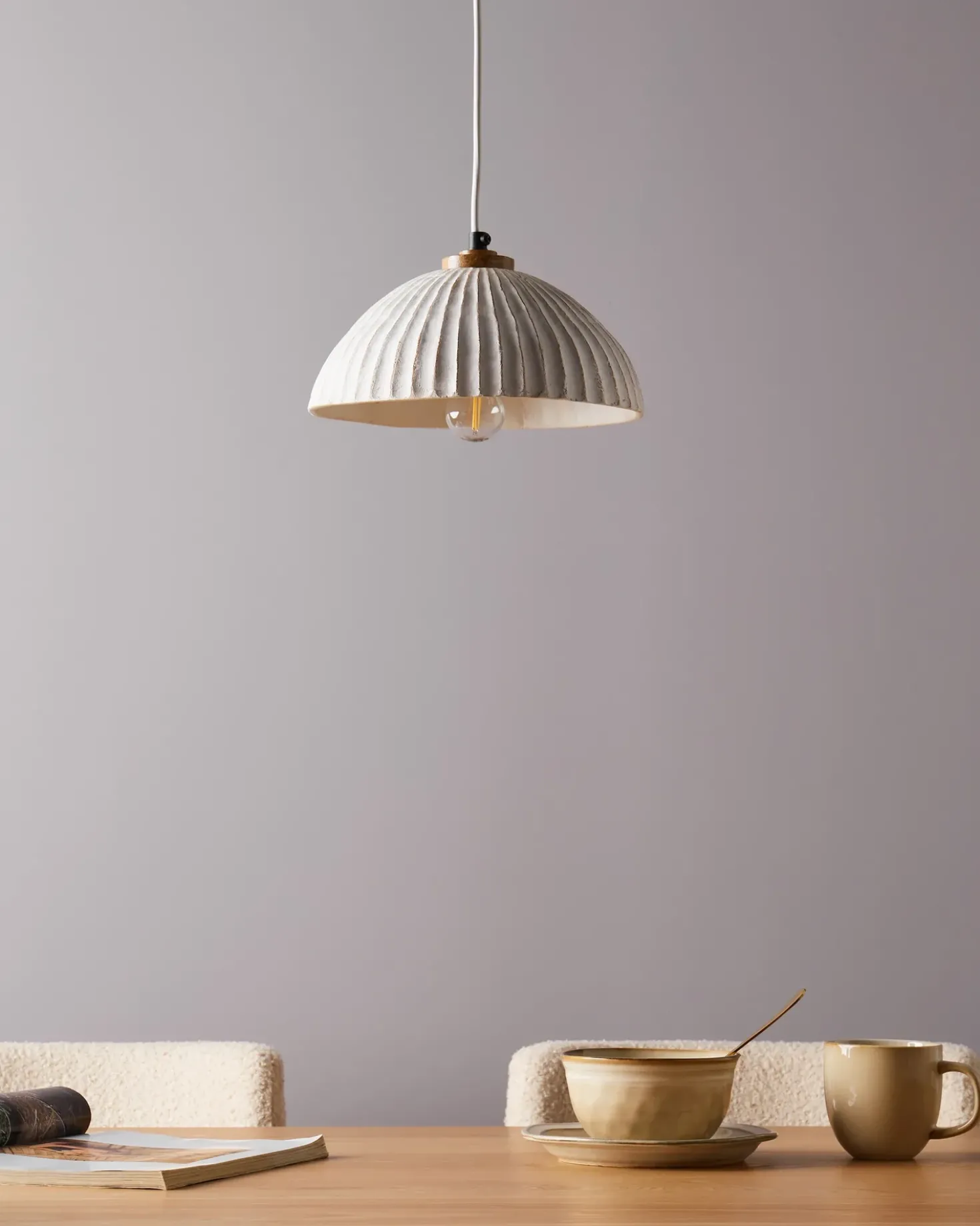 Lampadario COTTICA Cartapesta Bianco