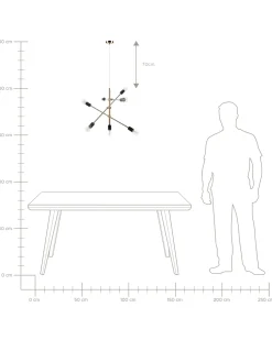 Lampadario CREMERA Metallo Ottone