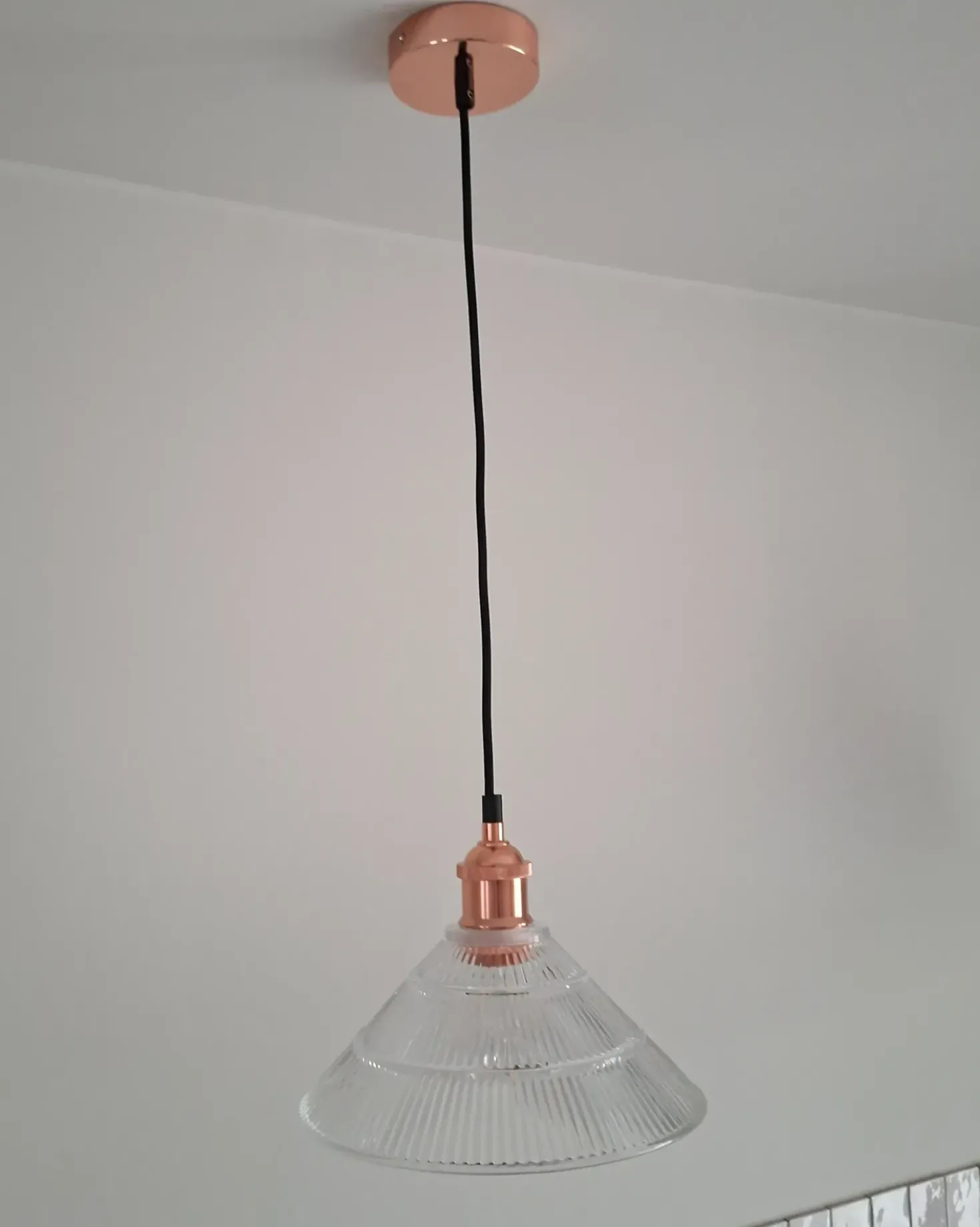 Lampadario CURONE Vetro Rame