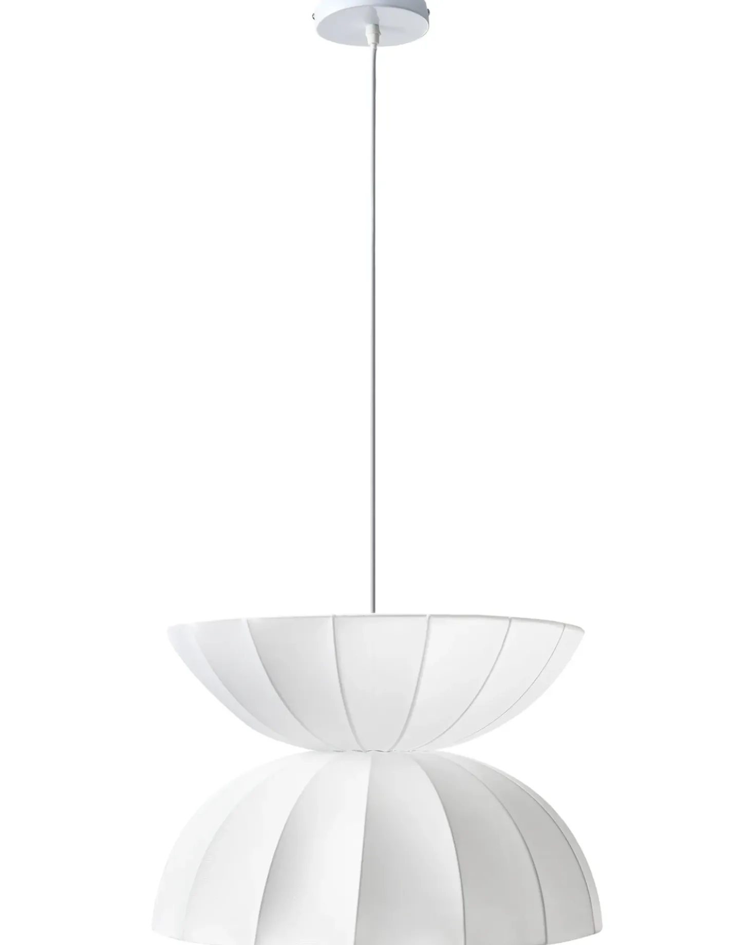 Lampadario DEBONS Finta seta Bianco