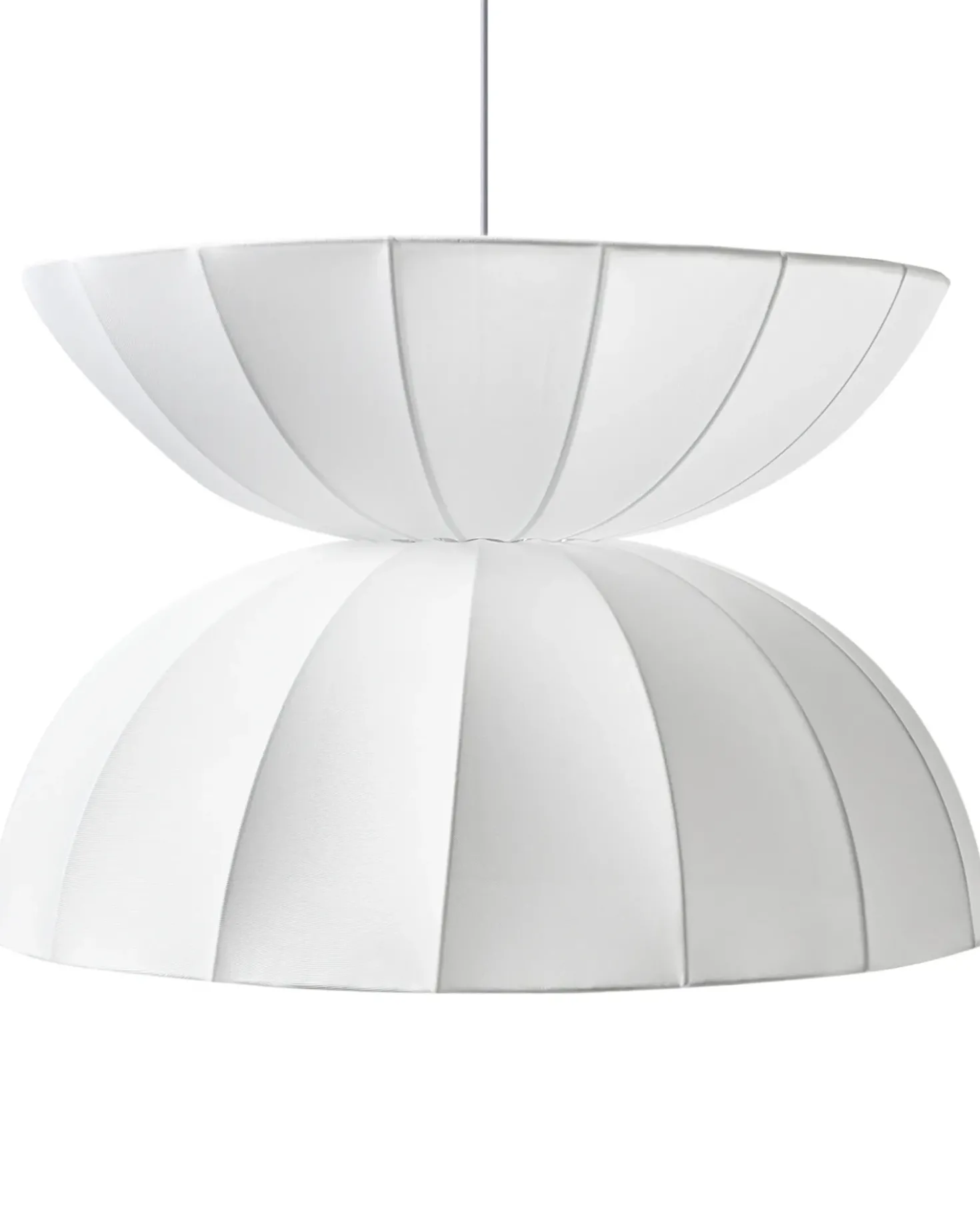 Lampadario DEBONS Finta seta Bianco