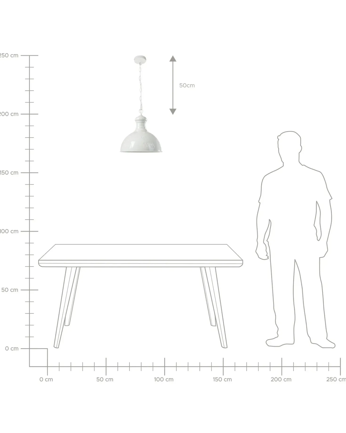 Lampadario DIDESSA Metallo Bianco sporco