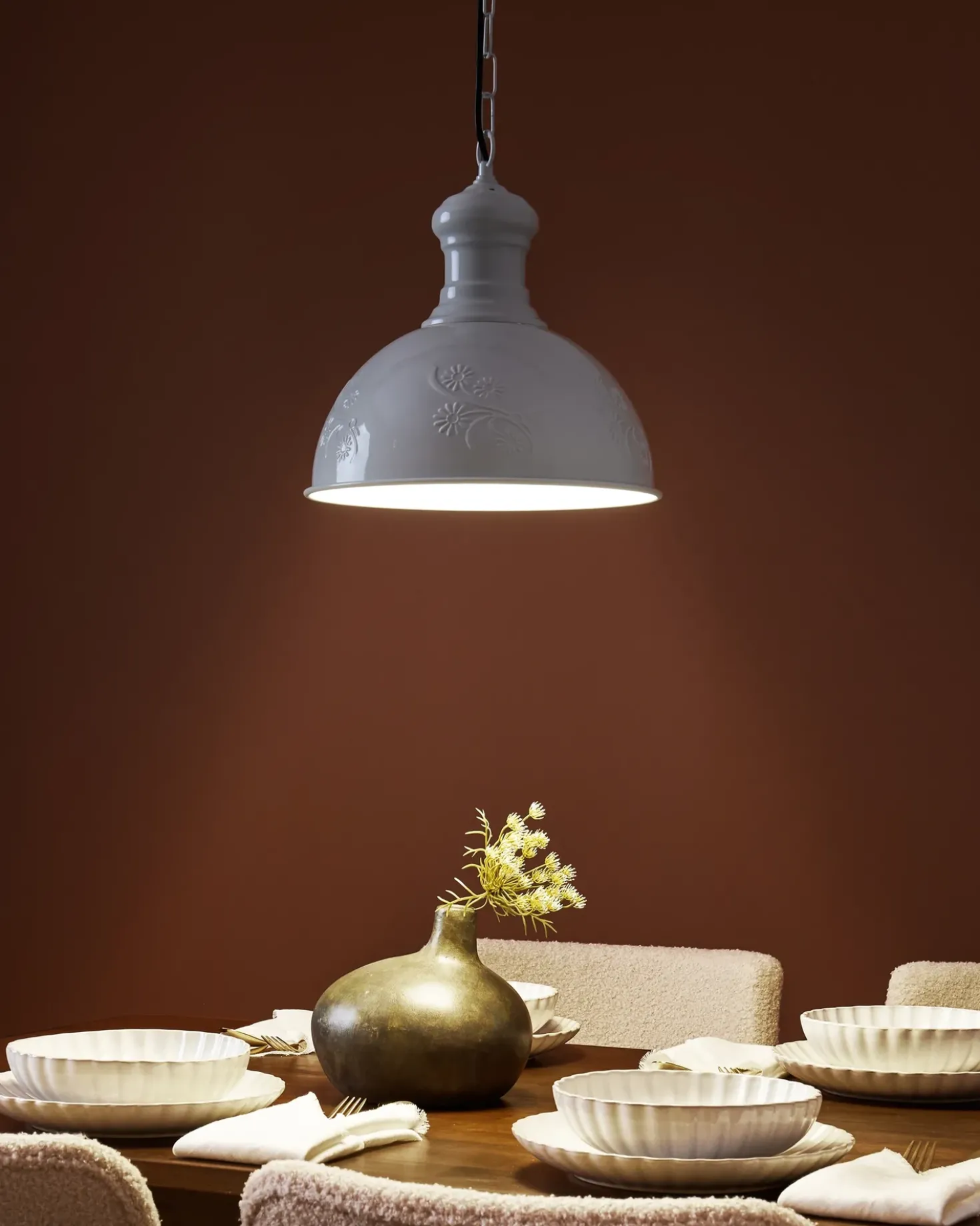 Lampadario DIDESSA Metallo Bianco sporco