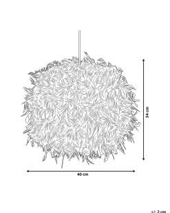 Lampadario DRAVA Piume Bianco