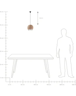 Lampadario DRINO Rattan Marrone chiaro