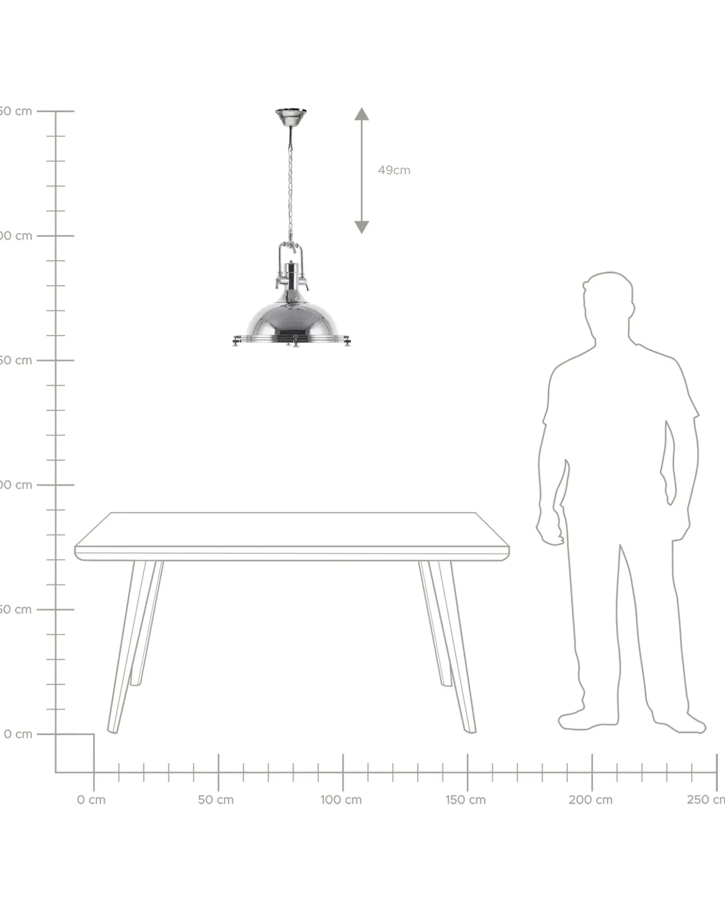 Lampadario EBRON Metallo Argento