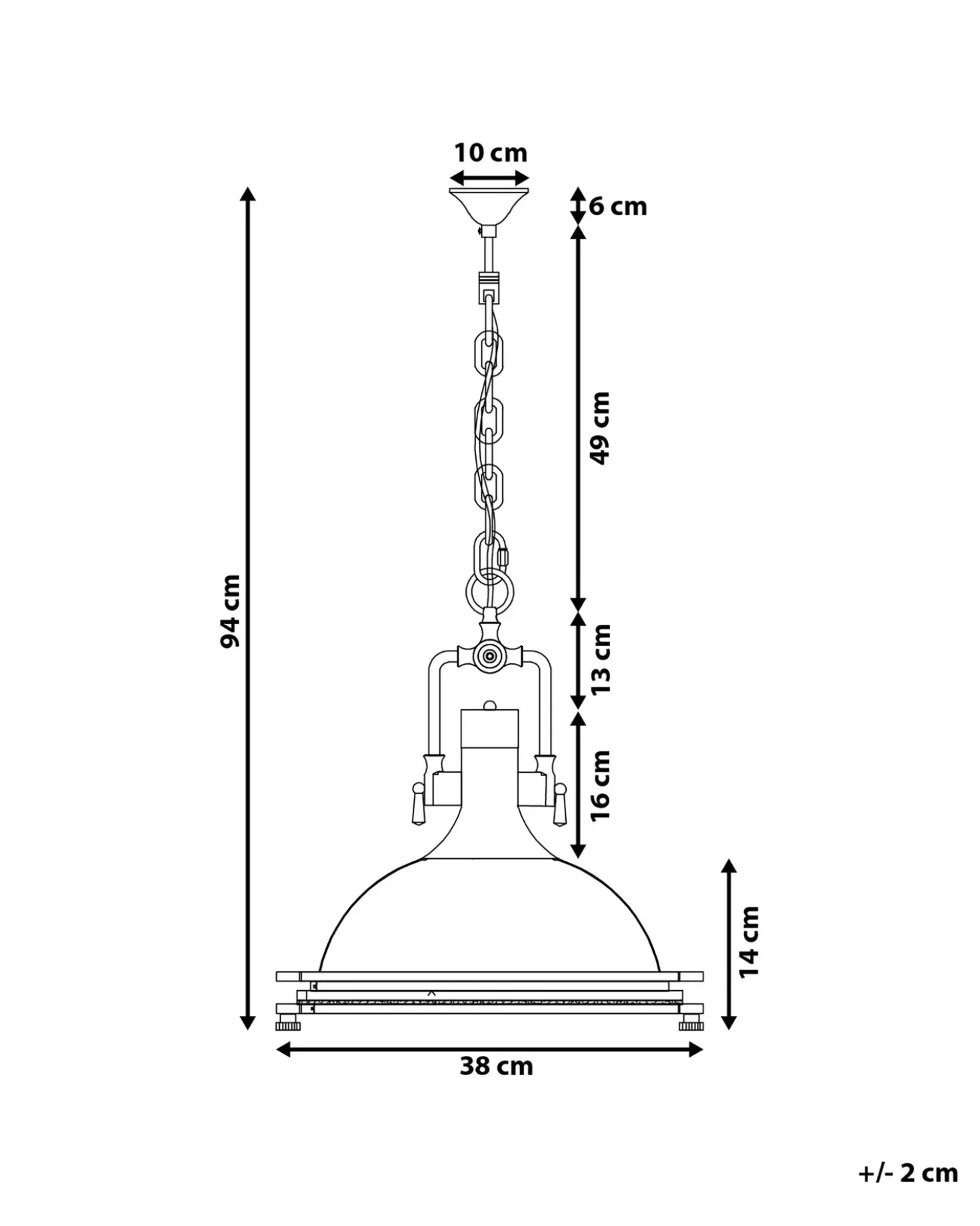 Lampadario EBRON Vetro Bianco