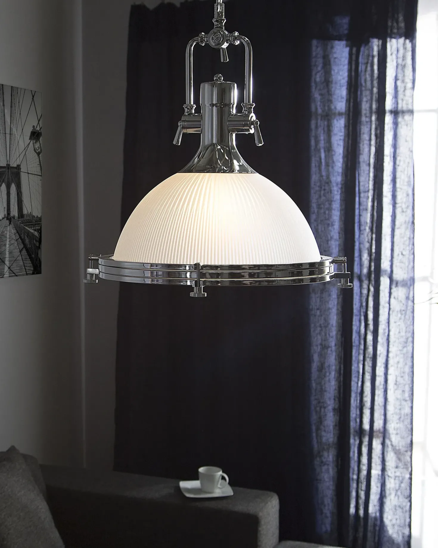 Lampadario EBRON Vetro Bianco