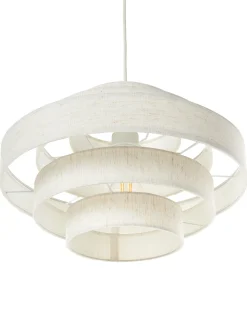 Lampadario EREBATO Lino Bianco sporco