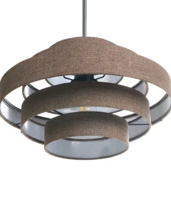 Lampadario EREBATO Lino Marrone