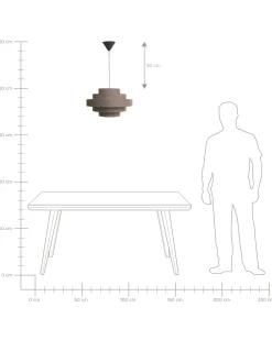 Lampadario EREBATO Lino Marrone