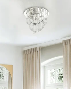 Lampadario ESMELLE L Cristallo Argento