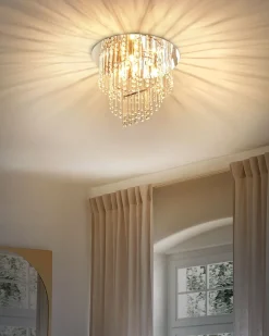 Lampadario ESMELLE L Cristallo Argento