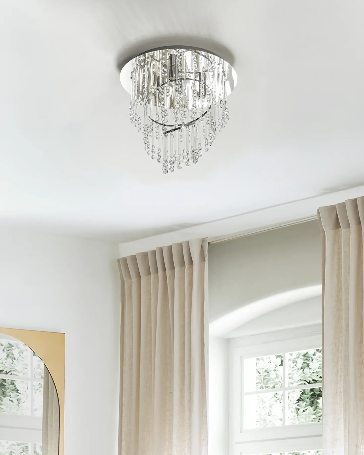 Lampadario ESMELLE S Cristallo Argento