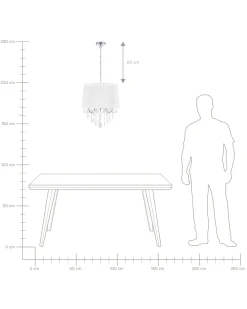 Lampadario EVANS Bianco