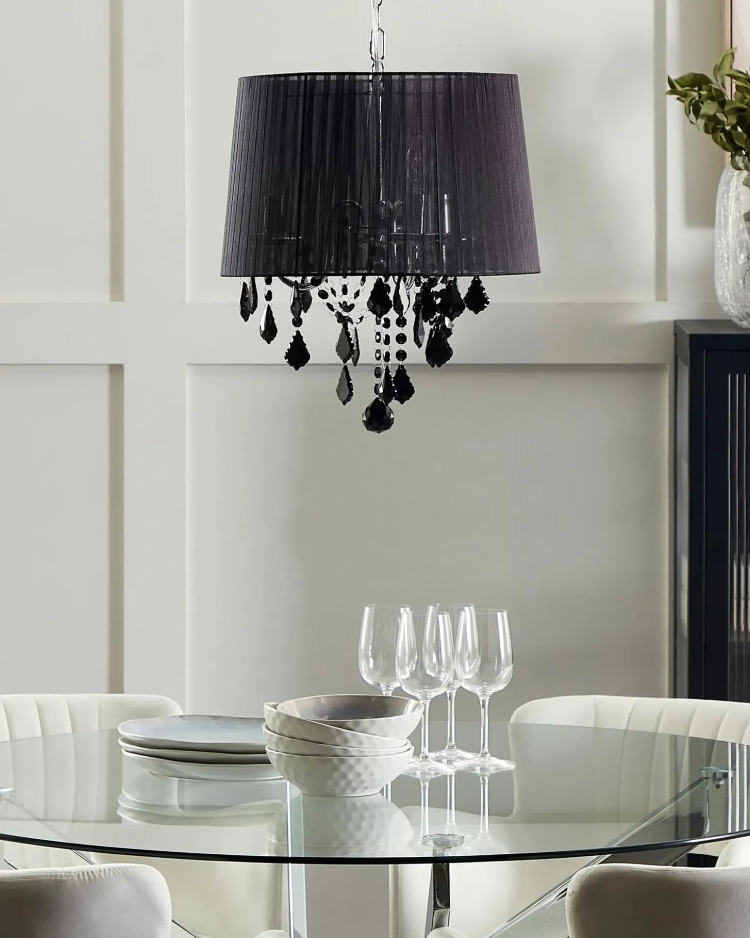 Lampadario EVANS Nero