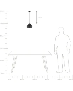 Lampadario EVINOS Metallo Nero