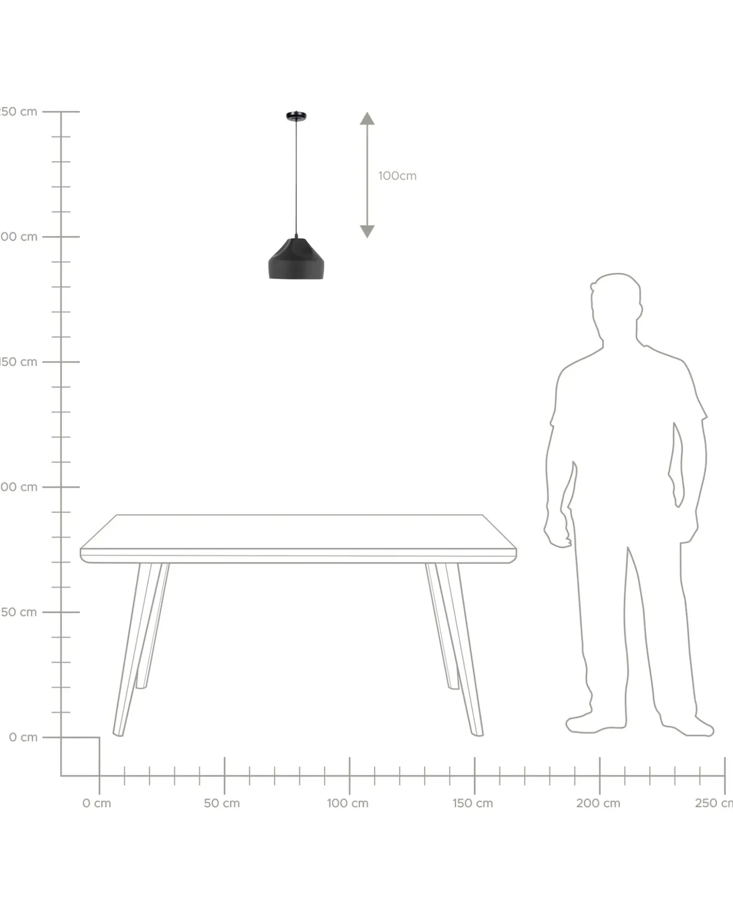 Lampadario EVINOS Metallo Nero