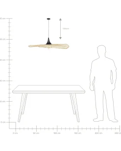 Lampadario FLOYD Bambù Marrone chiaro