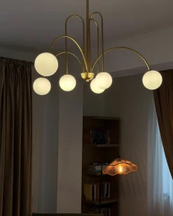 Lampadario FORBES Metallo Oro