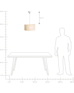 Lampadario GAIREZI Metallo Bianco/Beige