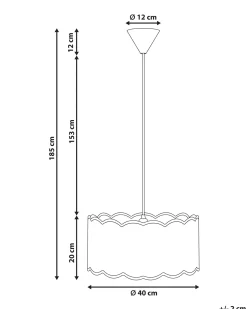 Lampadario GAIREZI Metallo Bianco/Beige