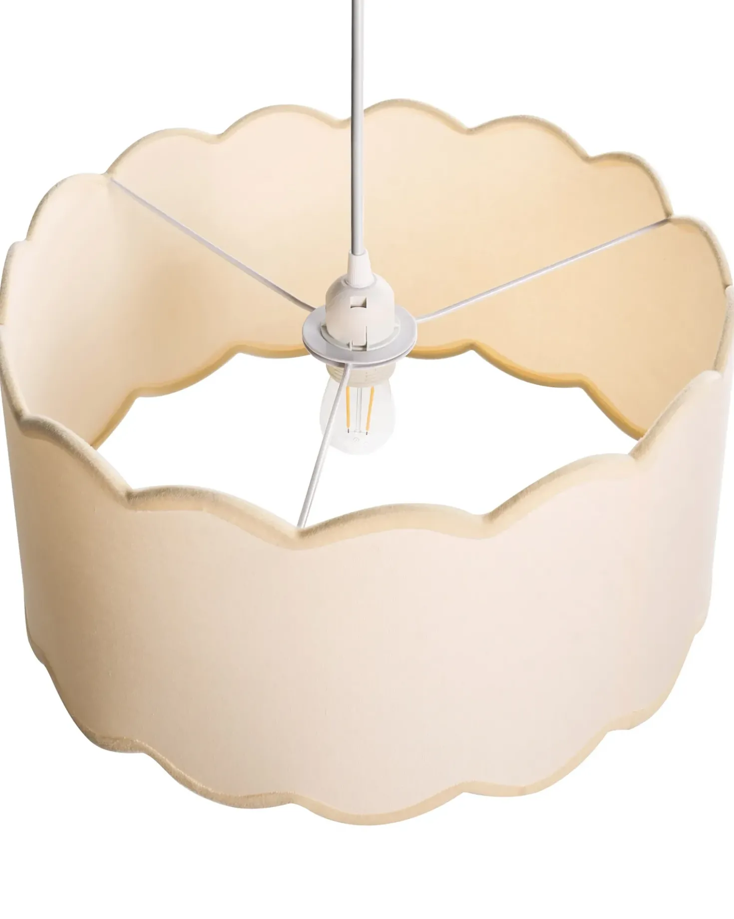 Lampadario GAIREZI Metallo Bianco/Beige