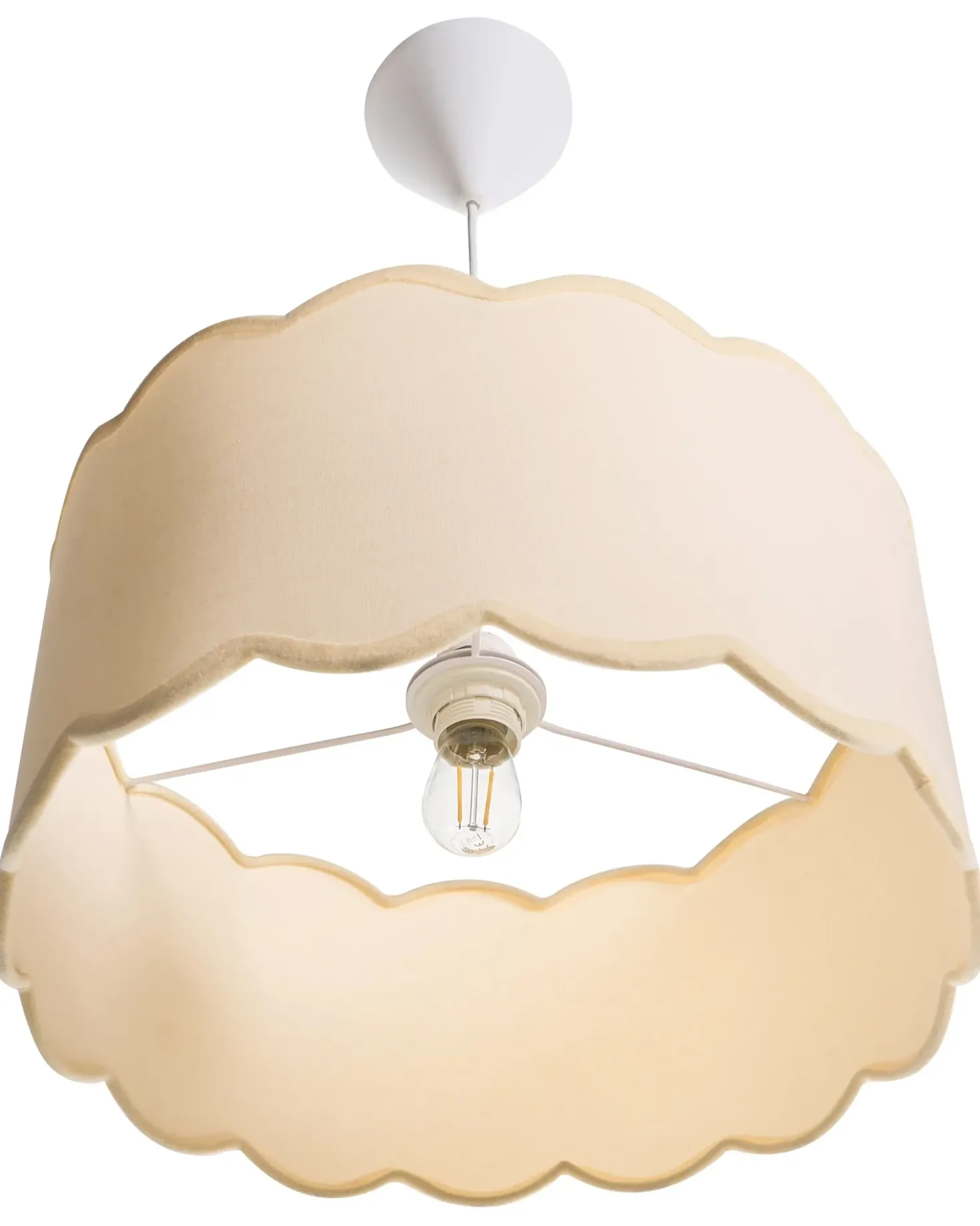 Lampadario GAIREZI Metallo Bianco/Beige