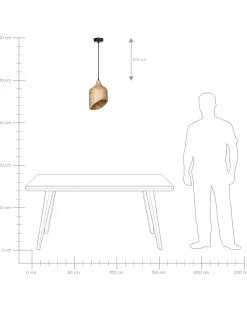 Lampadario GANDAKI Legno di mango Marrone chiaro